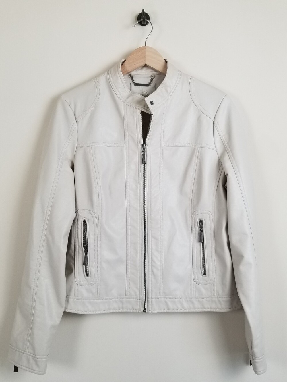 J2 Faux Leather Jacket Zip Front Size XL Bust 41-42